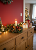 Winter Orange Candle Posy