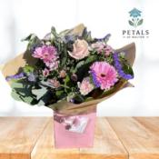 A Mother`s Day pretty pink and purple bouquet