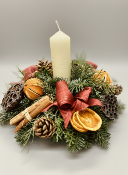 Winter Orange Candle Posy